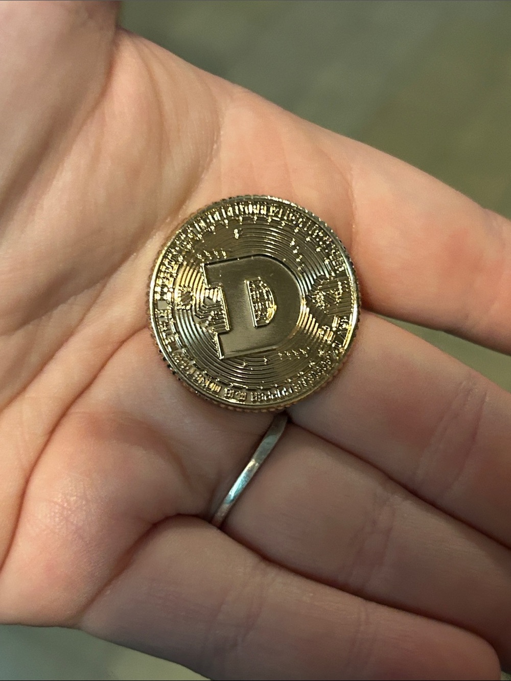 Gold Dogecoin Collectible Coin for Men